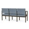 Lesro Lenox 3 Seat Tandem Seating W/ Arms, 64.5 in W 24.5 in L 32 in H LS3103 - alternate 2